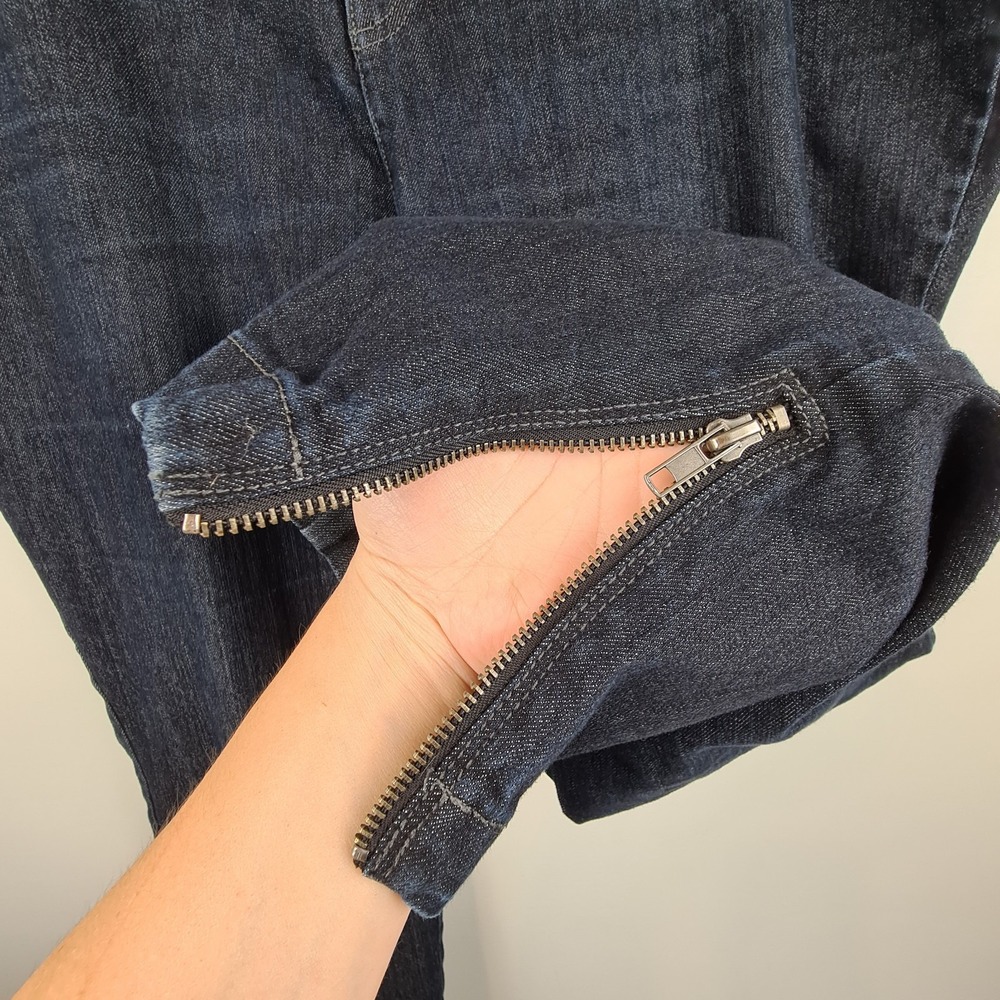 Skye's The Limit Women's Slim Leg Jeans Zipper Leg Size‎ 16W Dark Wash Denim - Picture 5 of 9